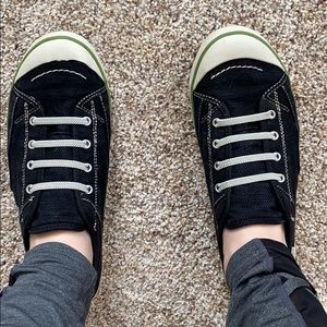Simple black sneakers
